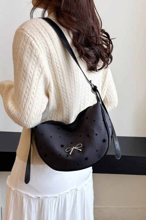 'Jolene' Bowknot Polyester Crossbody Bag - Celes Fashion